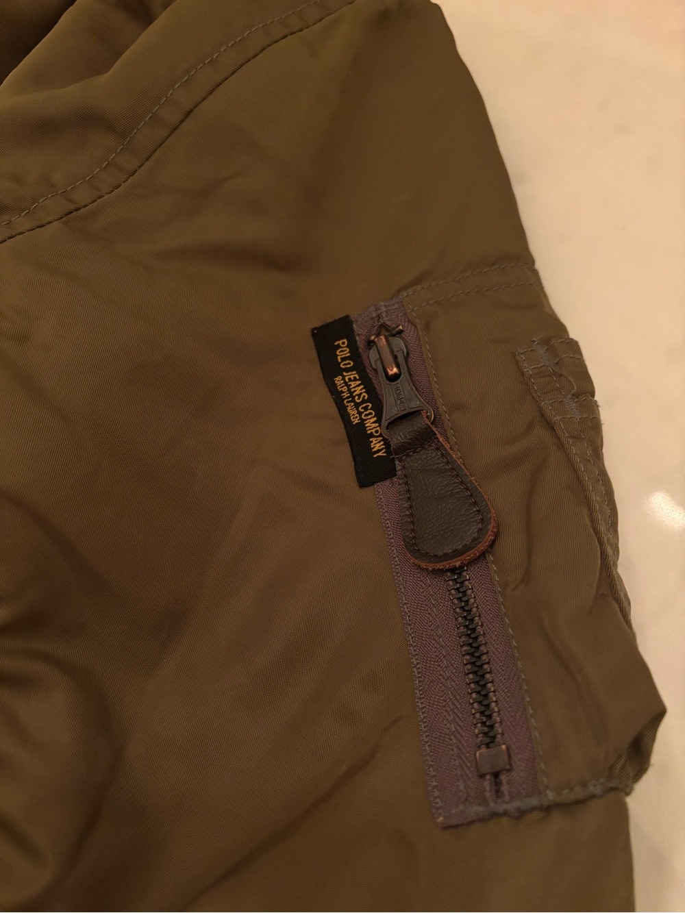 Ralph Lauren Polo Jeans Co. Military Surplus Army Green Bomber Jacket Coat S Vtg - Picture 5 of 8